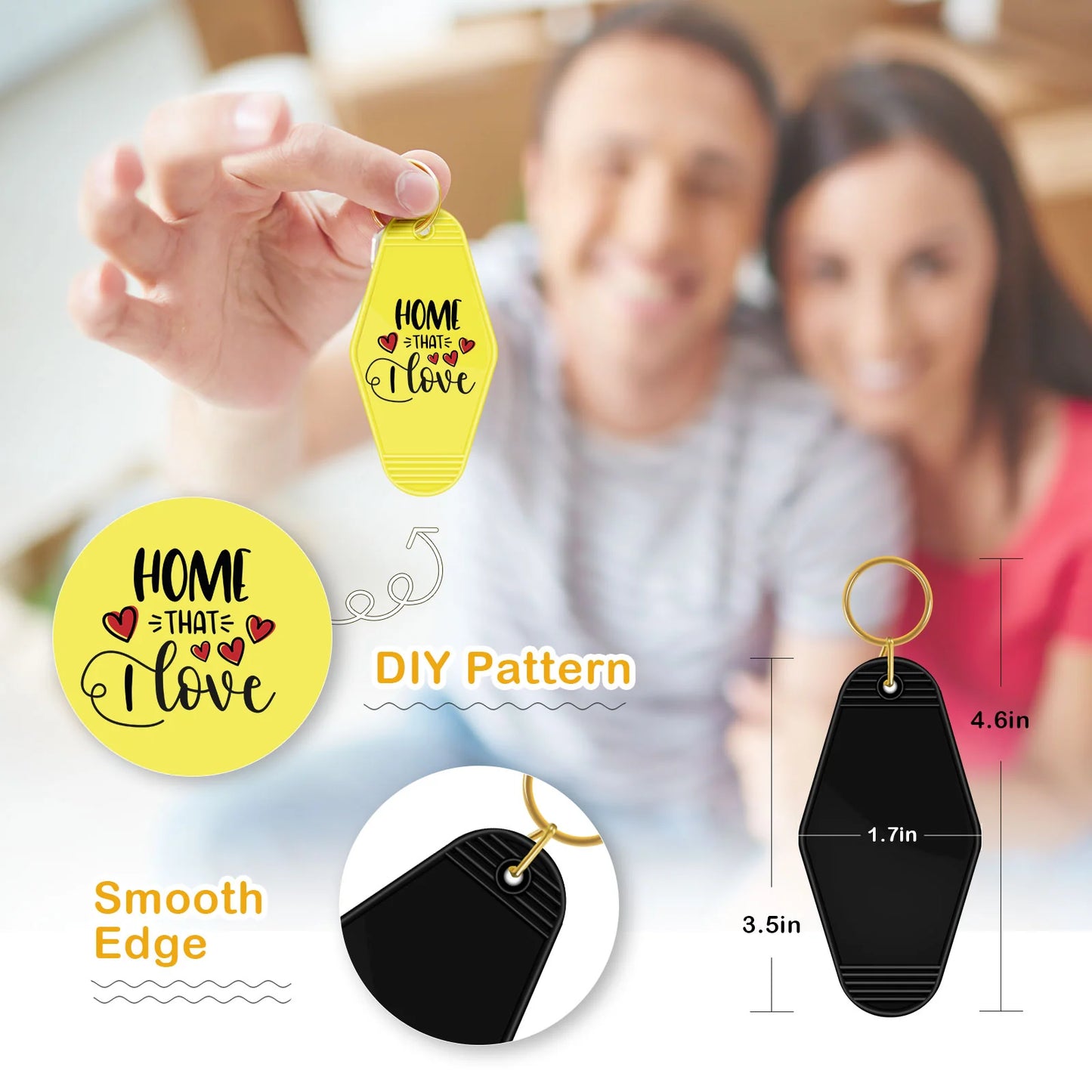 Teckwrap Motel Keychains Blanks