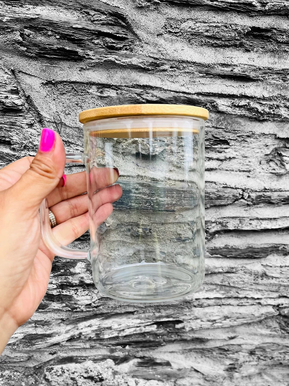 16oz single glass mug