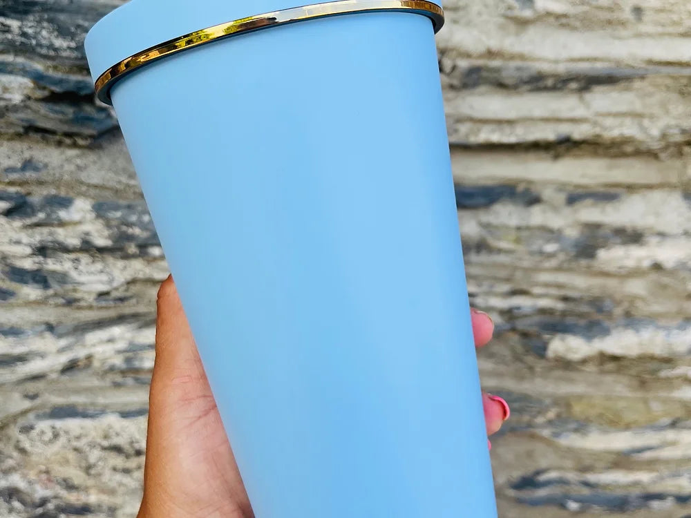 16oz tumbler with golden ring