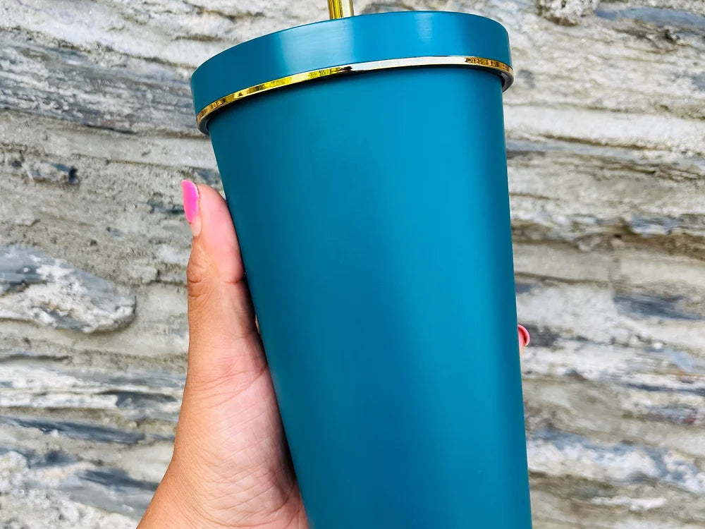 16oz tumbler with golden ring