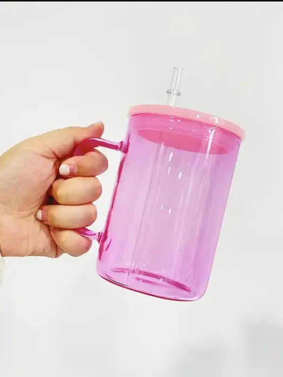 17oz sublimation jelly glass mug