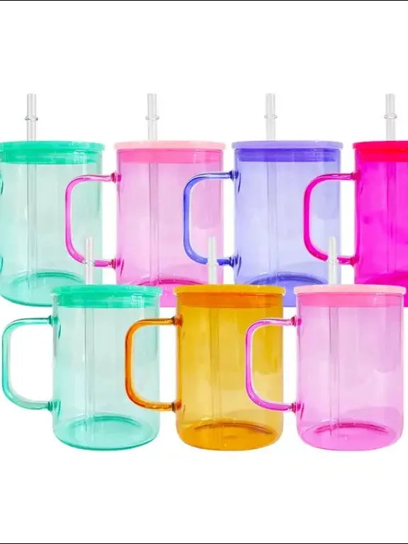 17oz sublimation jelly glass mug