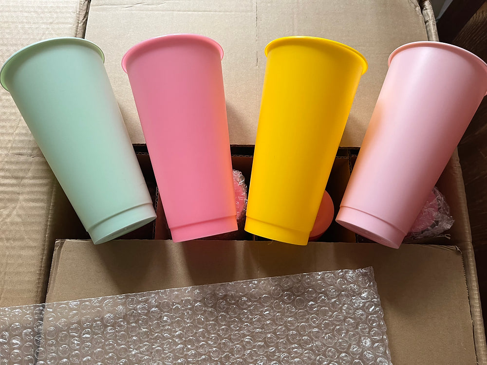 24oz Pastel colour tumblers