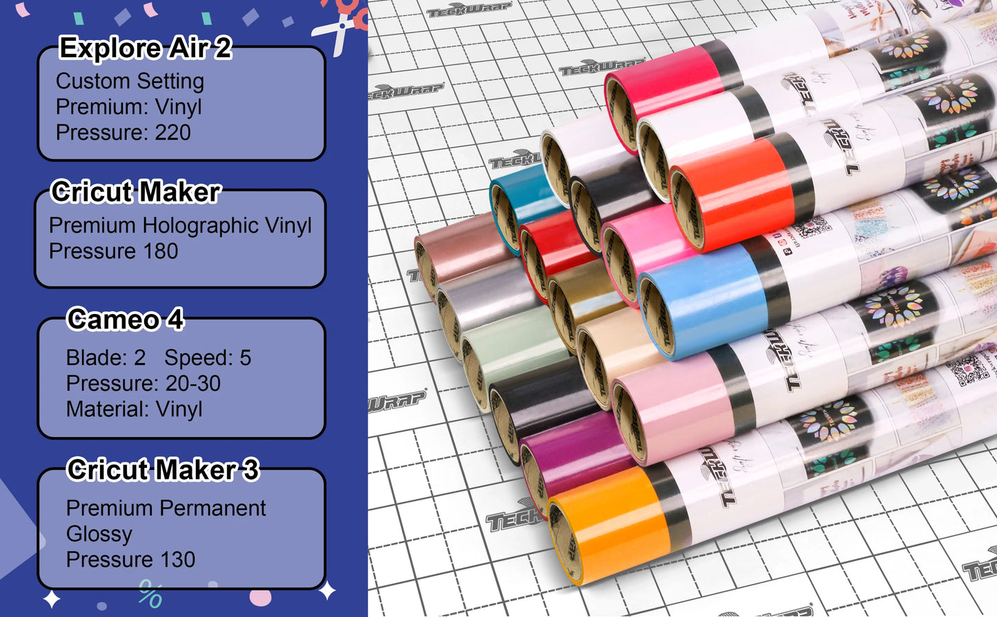 Teckwrap 001G Series Craft Vinyl