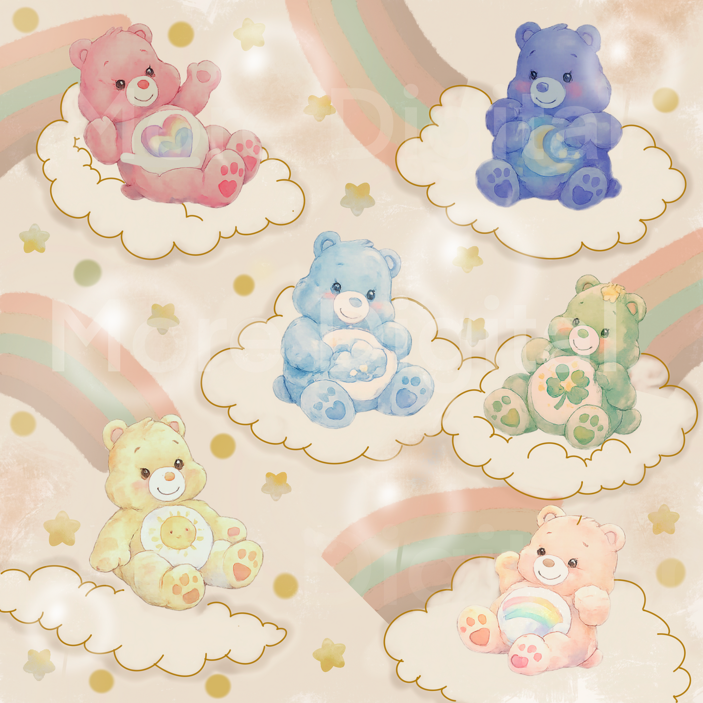 12X 12 Printed Dreamy Teddy Collection
