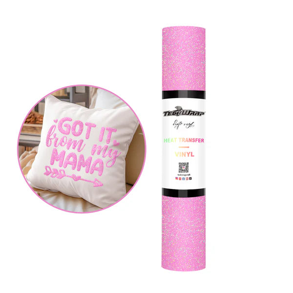 Glitter puff heat transfer vinyl