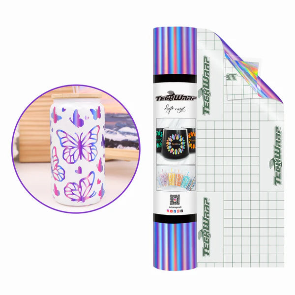 Teckwrap Bubble Free Holographic Glossy Rainbow Adhesive Vinyl