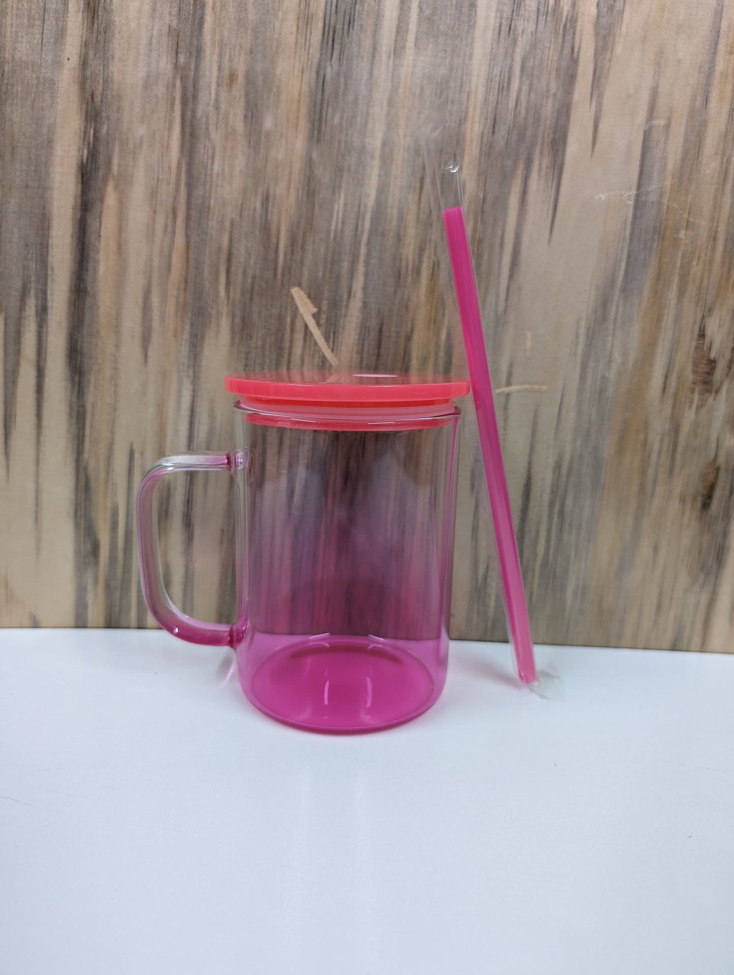 16oz sublimation gradient glass mug