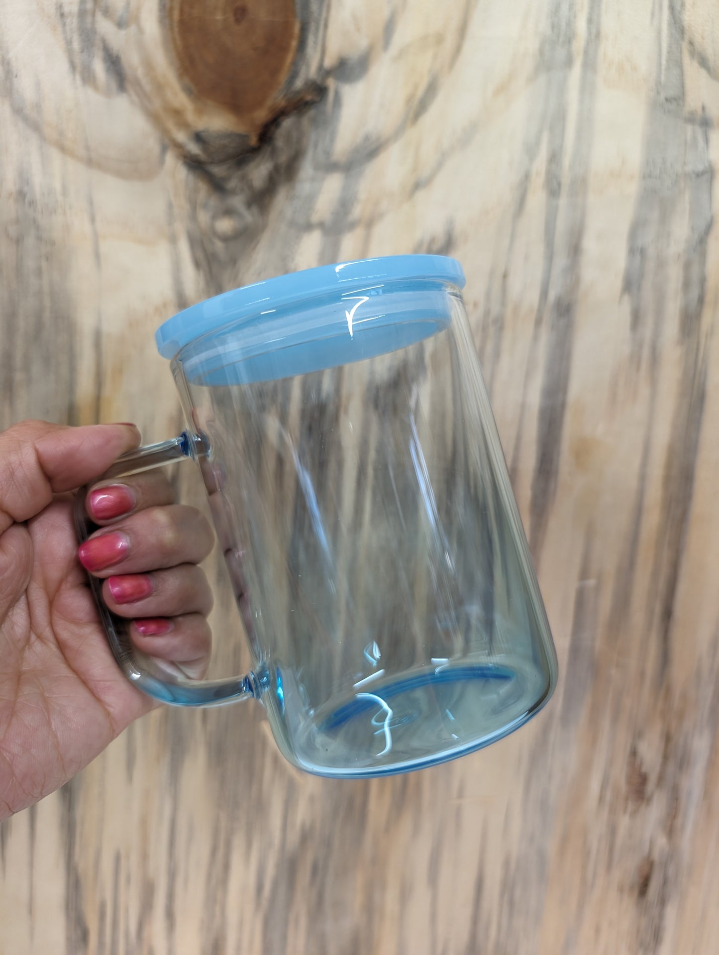 16oz sublimation gradient glass mug