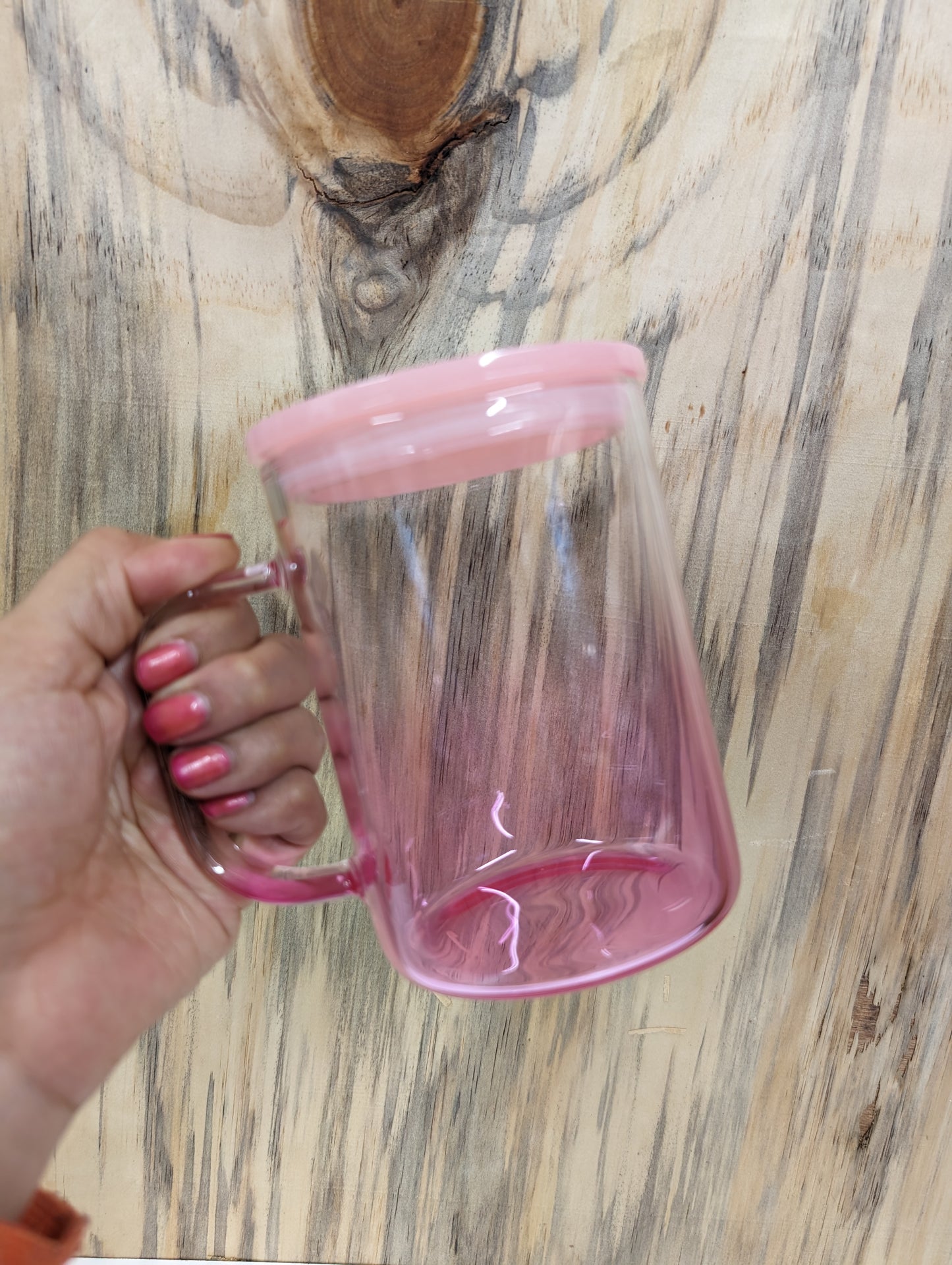 16oz sublimation gradient glass mug