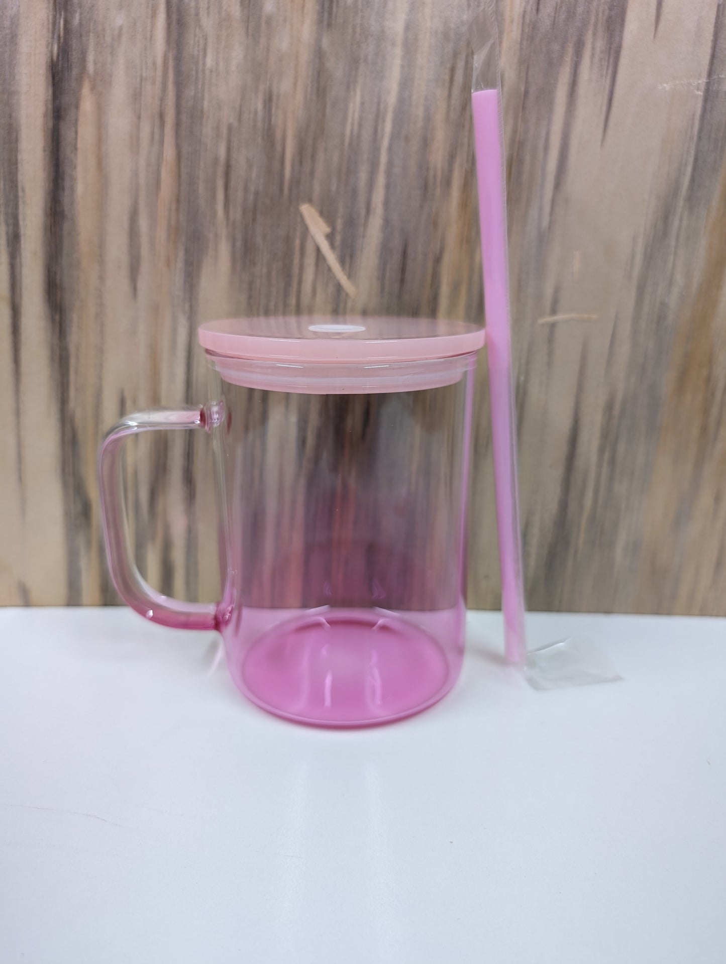 16oz sublimation gradient glass mug