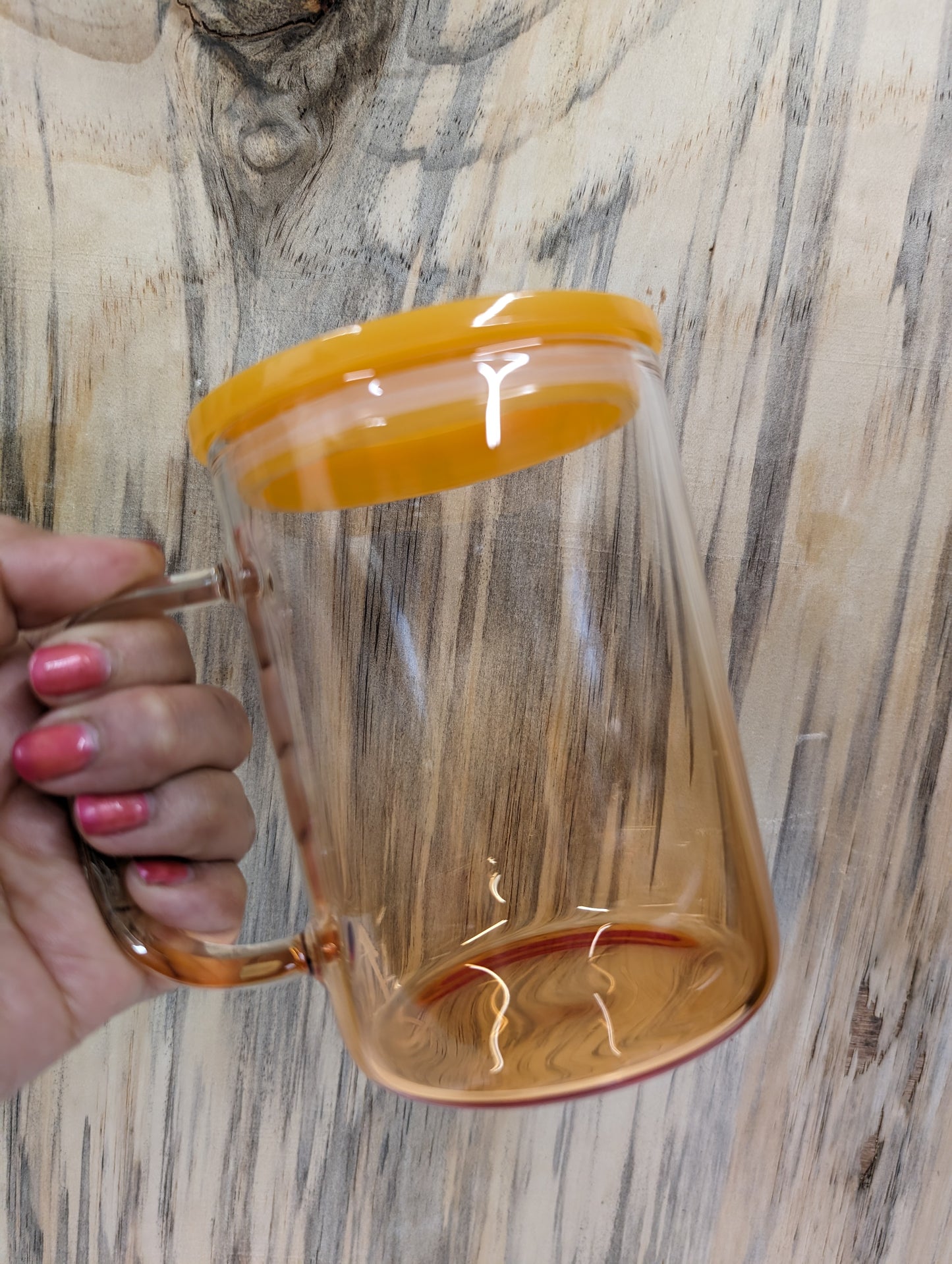 16oz sublimation gradient glass mug