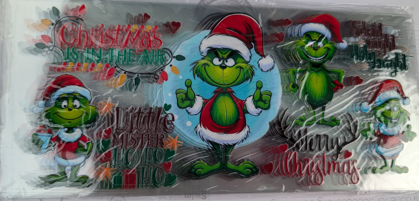 16oz UVDTF wraps Christmas Grinch