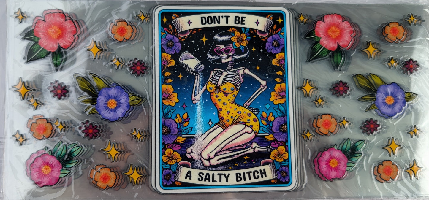 16oz UVDTF wraps salty bitch