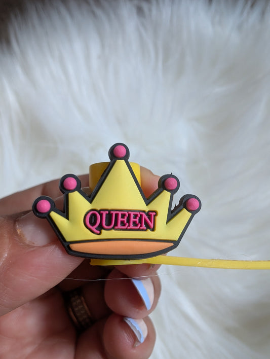 Queen crown straw topper