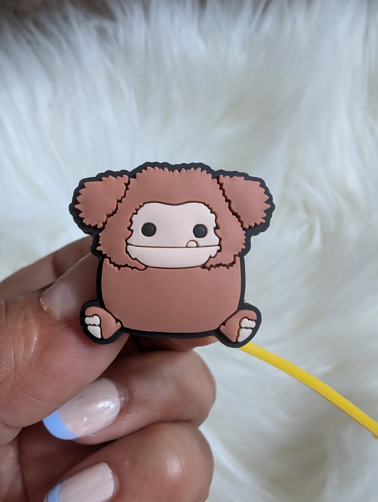 Baby monkey straw topper