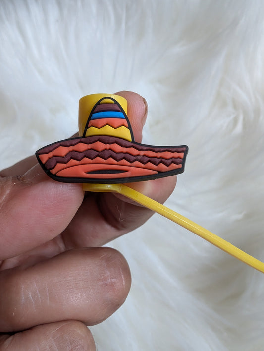 Mexican hat straw topper