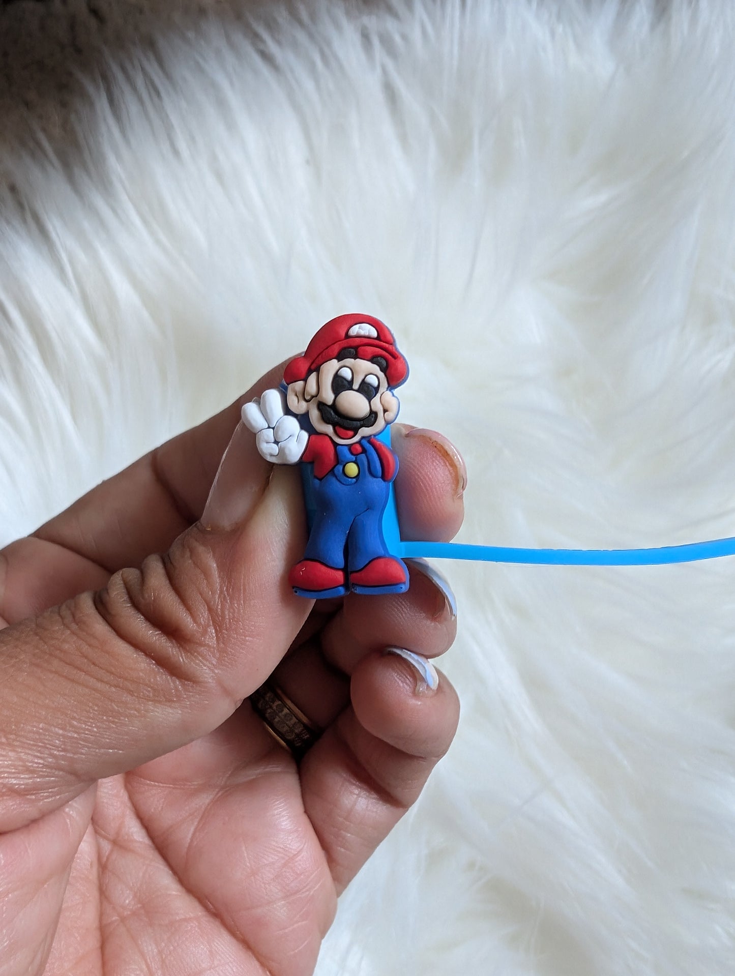 Mario straw topper