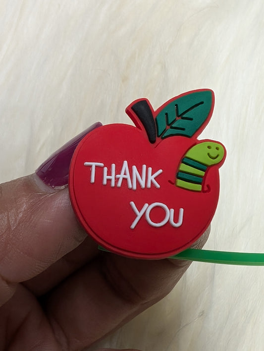 Thank you apple straw topper