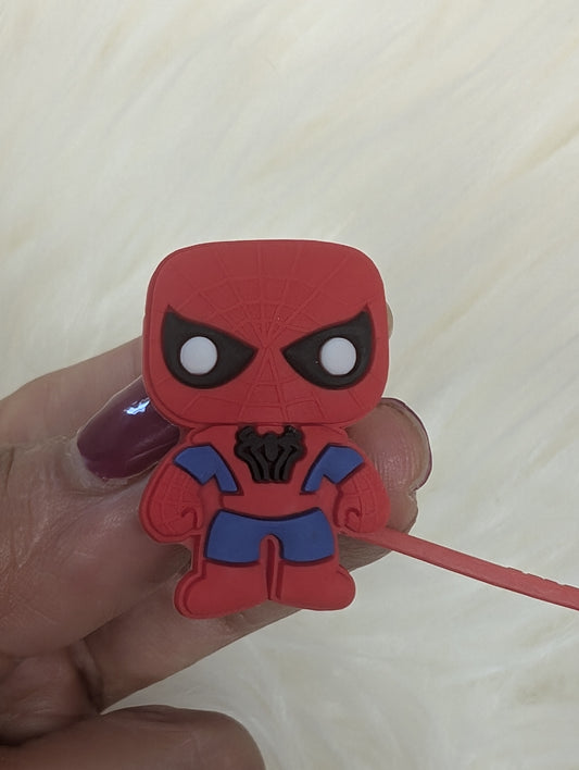 Spiderman straw topper