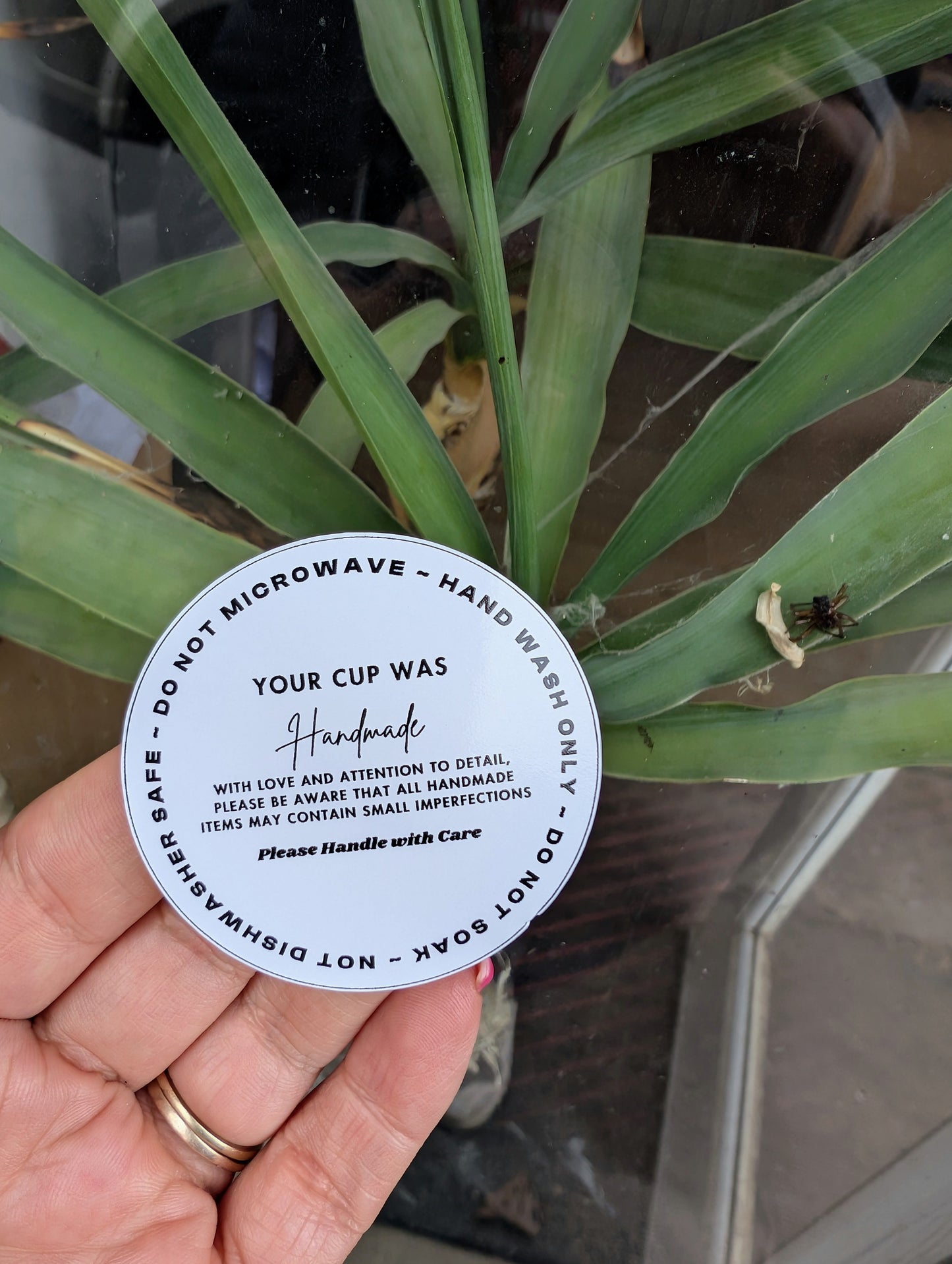 Tumbler care labels vinyl stickers