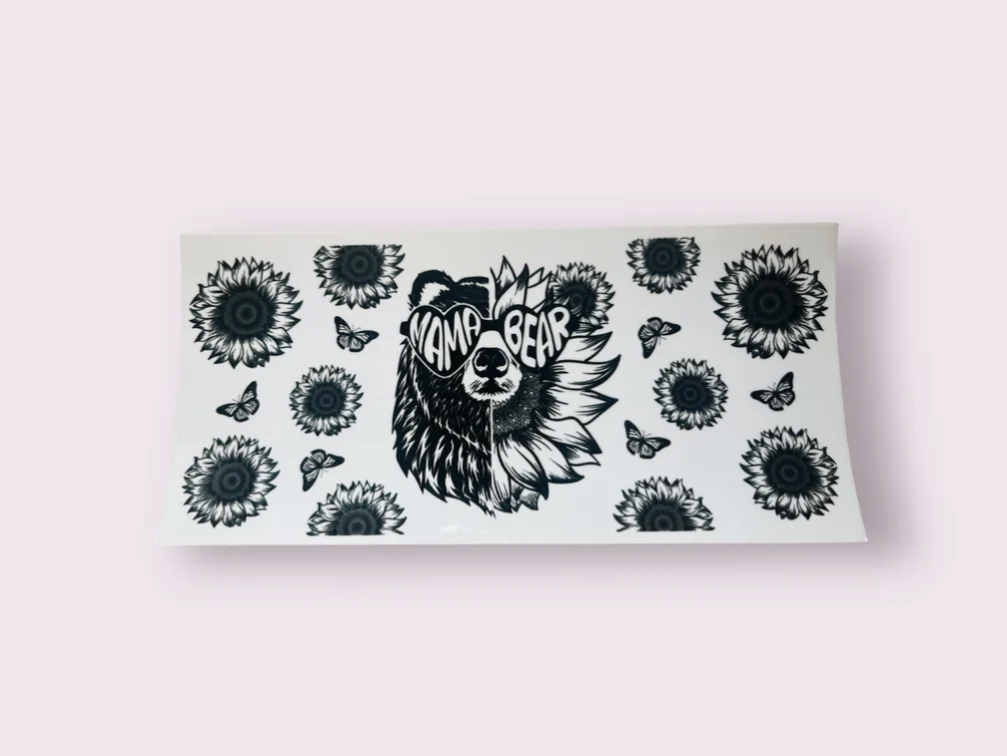 16oz UV-DTF Mama bear