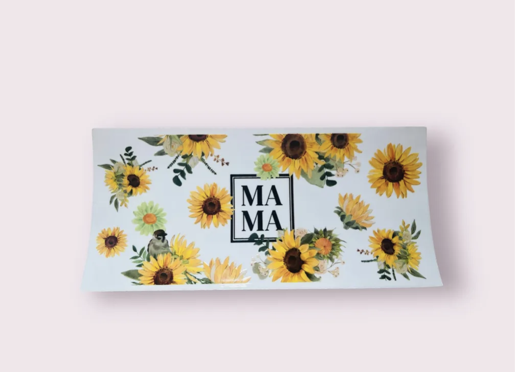 16oz UV-DTF Mama flower