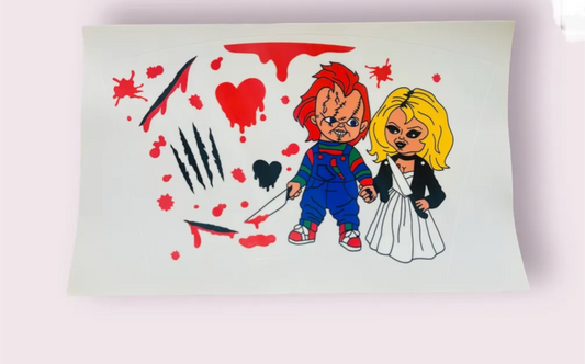 24oz uv dtf Chucky