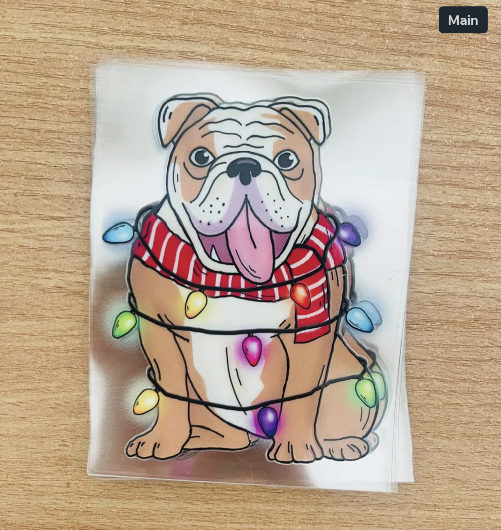 Christmas doggi decal