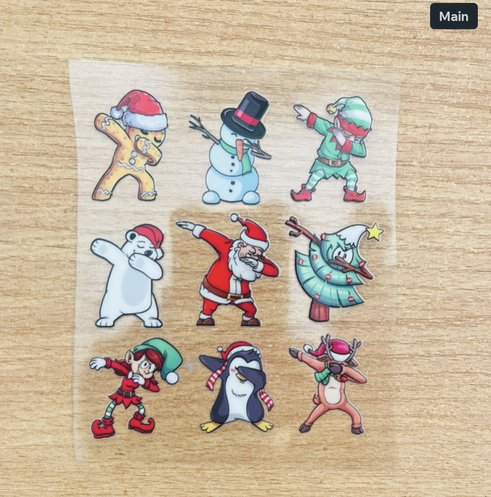 Christmas characters decal