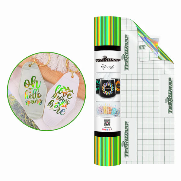 Teckwrap Bubble Free Holographic Glossy Rainbow Adhesive Vinyl