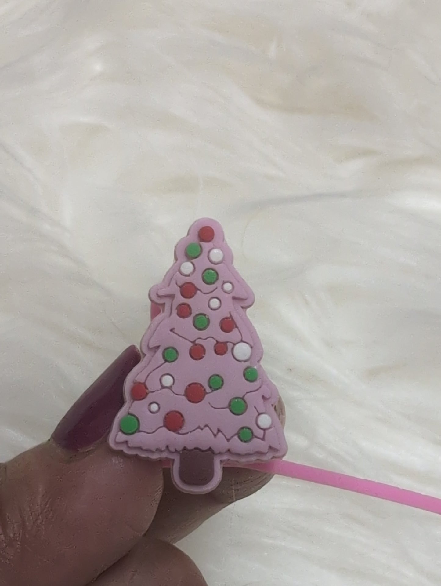Christmas tree straw topper