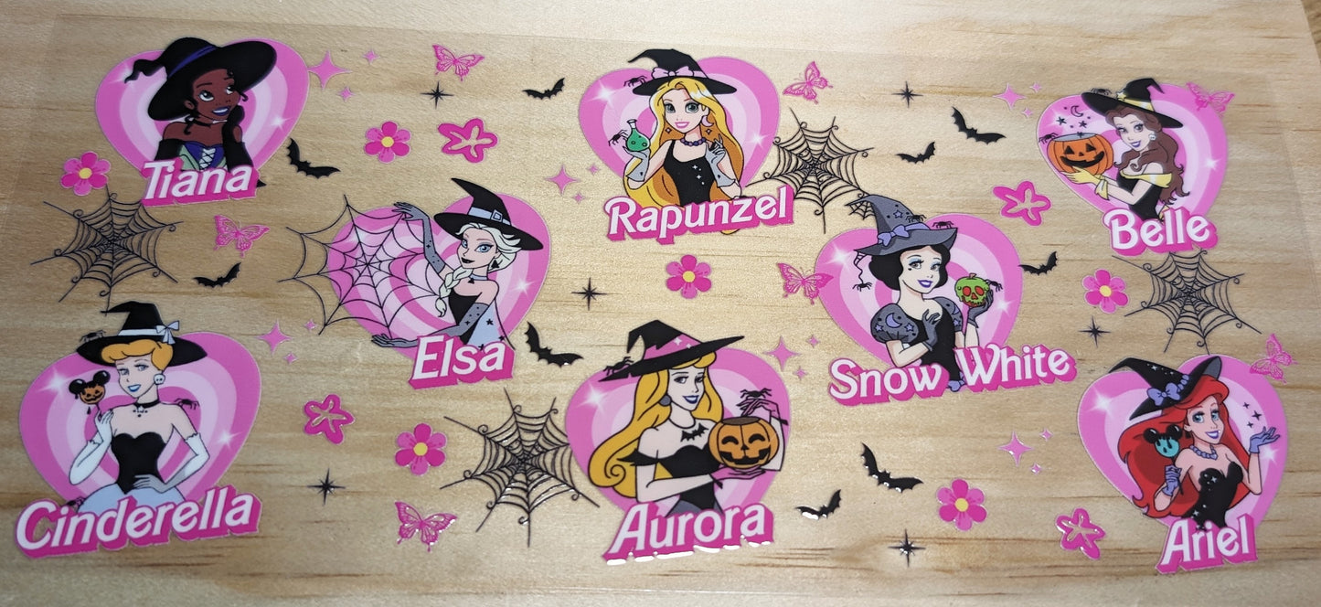 16oz UV-DTF witch princess