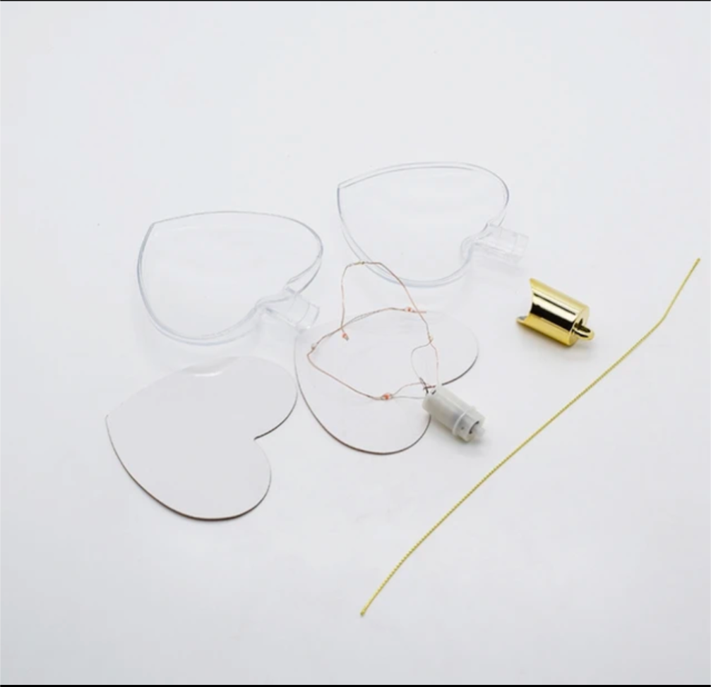 Heart Sublimation ornaments acrylic led light