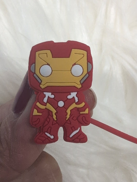 Iron man straw topper