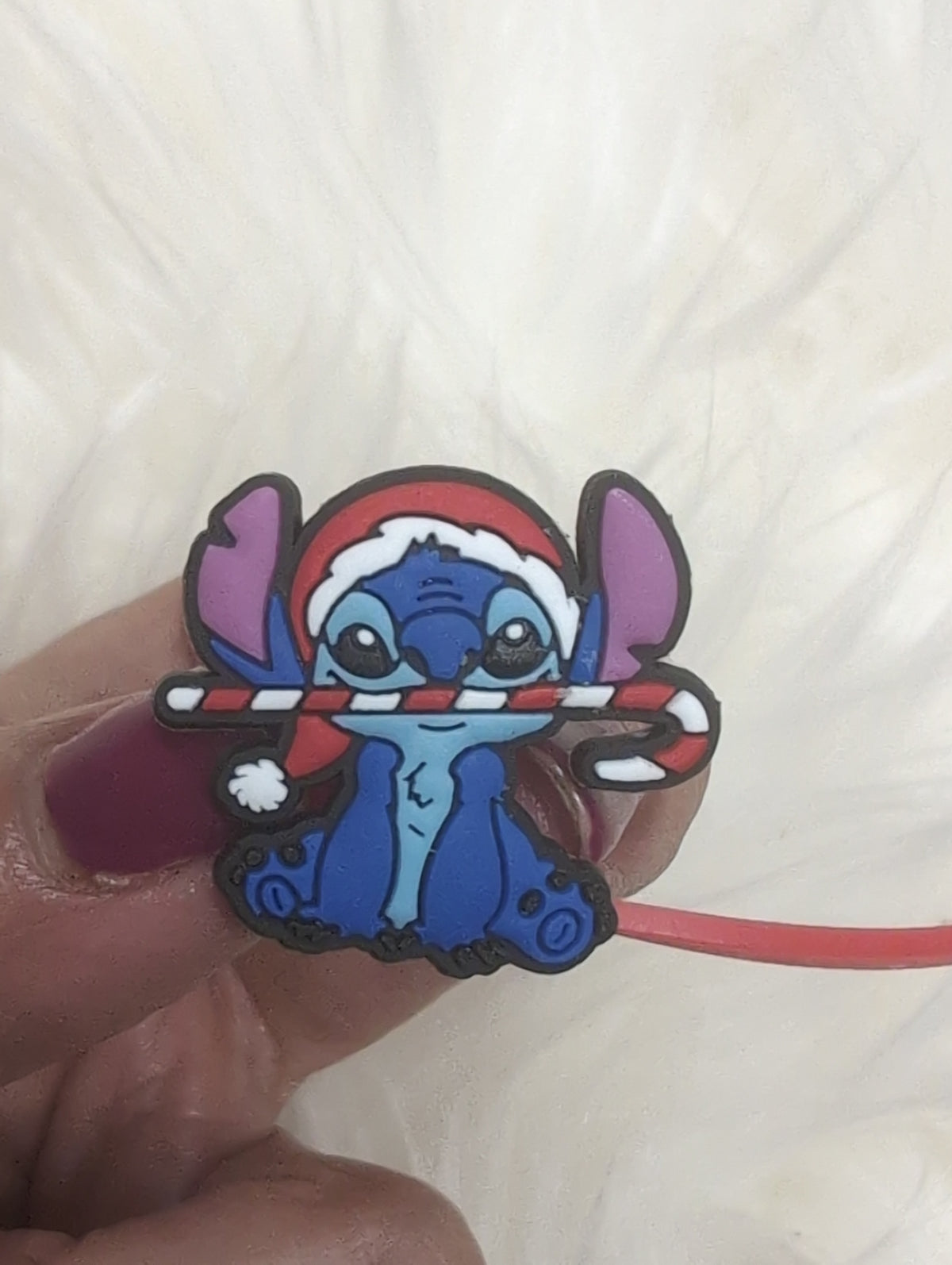 Cute Blue Christmas Character Straw Topper