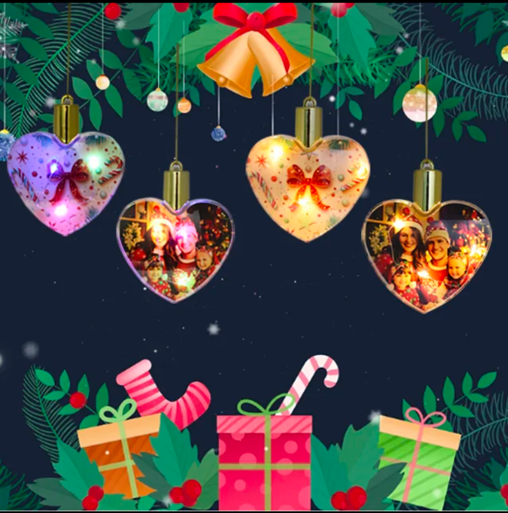 Heart Sublimation ornaments acrylic led light