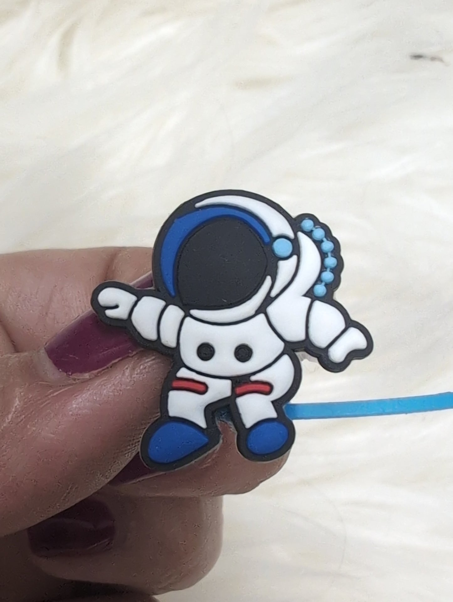 Astronaut straw topper