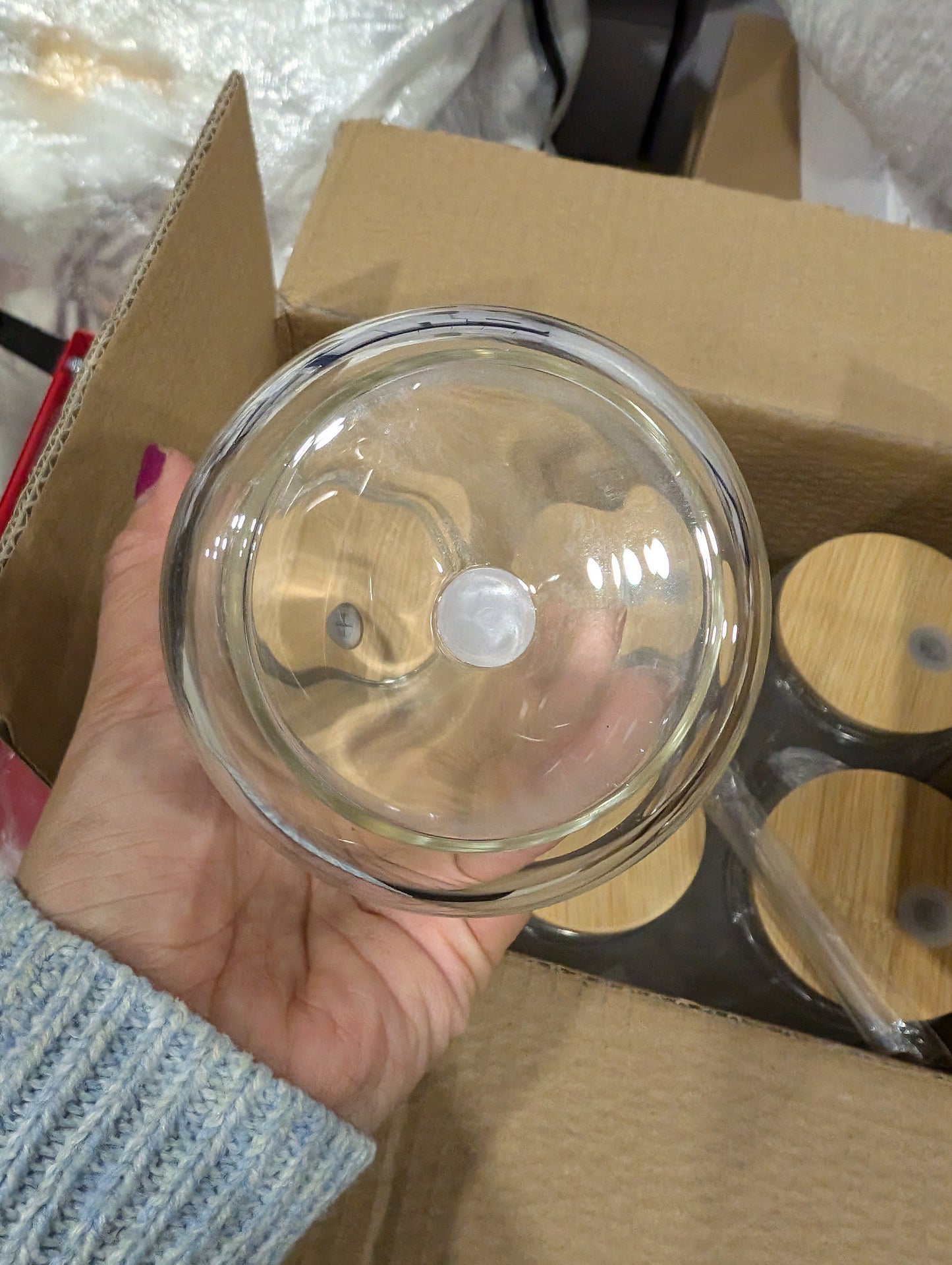 6 Pack 16oz sublimation double wall can glass Sublimation Glass Can shape