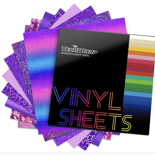 Teckwrap Assorted Colour Tone Vinyl Sheet Packs(8pcs)