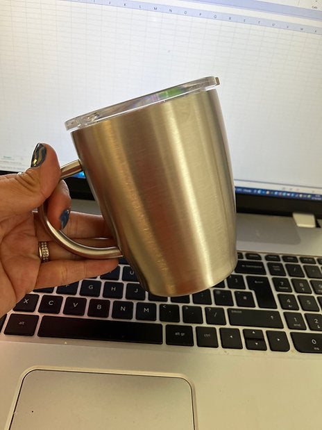 12oz stainless steel coffee mug