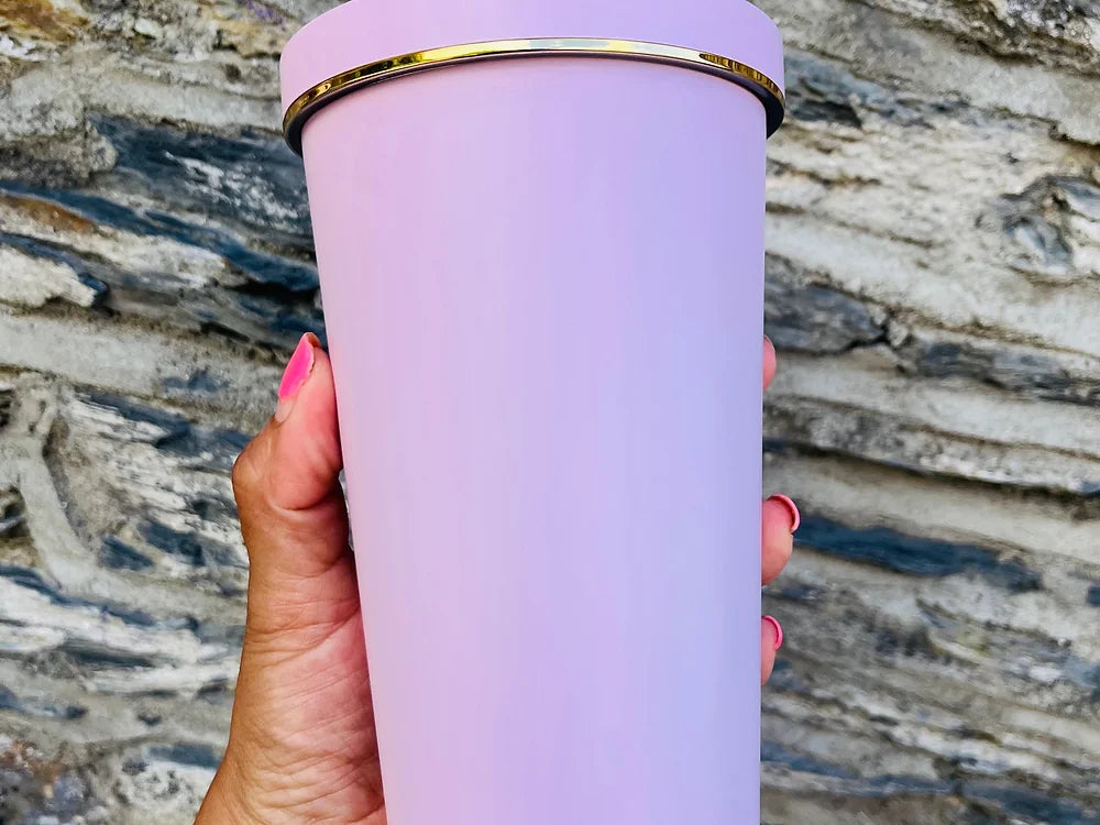 16oz tumbler with golden ring