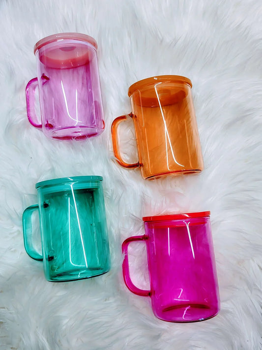 17oz sublimation jelly glass mug