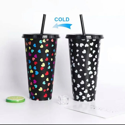 24oz Heart color changing tumblers