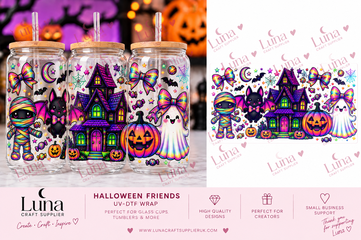 16OZ UV-DTF HALLOWEEN FRIENDS