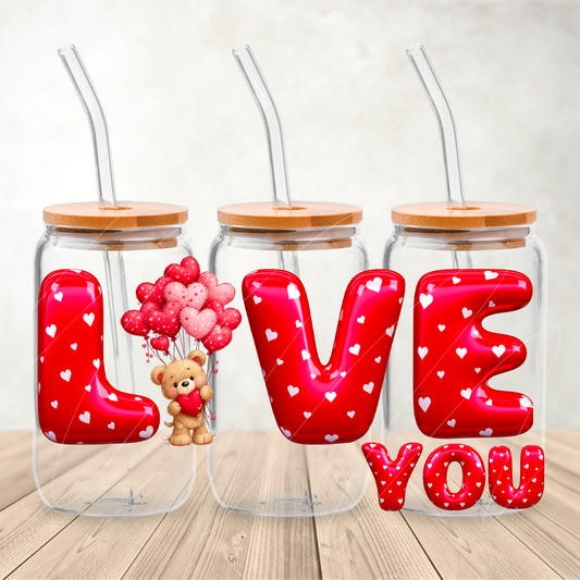 16oz UVDTF  I LOVE YOU