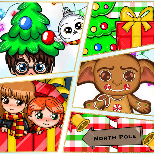 12x12 Christmas Harry and Friends printable Vinyl