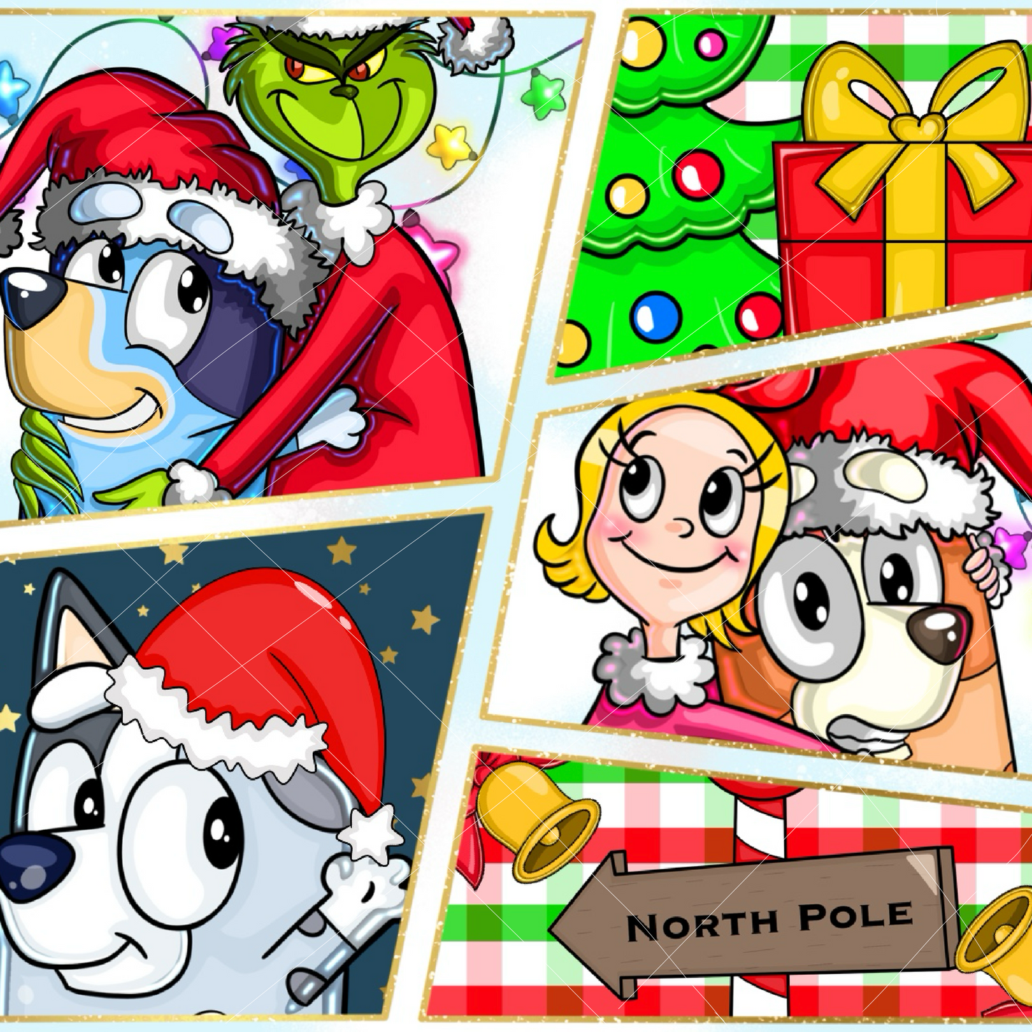 12x12 Christmas Blue Printable Vinyl