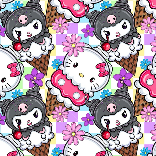 12x12 Ice Cream  Hello Kitty Printable Vinyl
