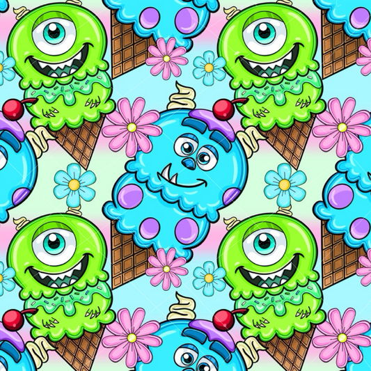 12x12 Ice Cream Monster Academy Printable Vinyl